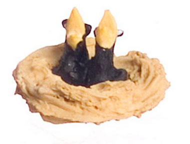 Dollhouse Miniature Birds Nest, Black